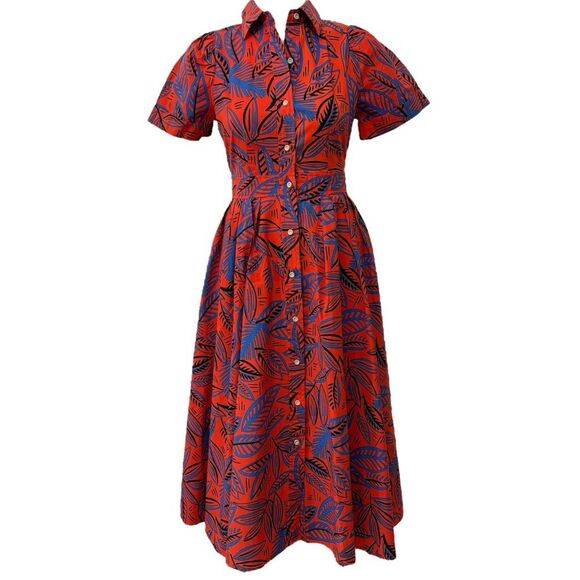 Alexis for Target Shirt Dress Tropical Leaf Midi Hard to Find Size XXS - Picture 1 of 11